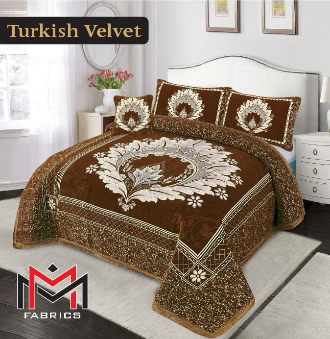 Turkish Velvet Bedsheet 4PC